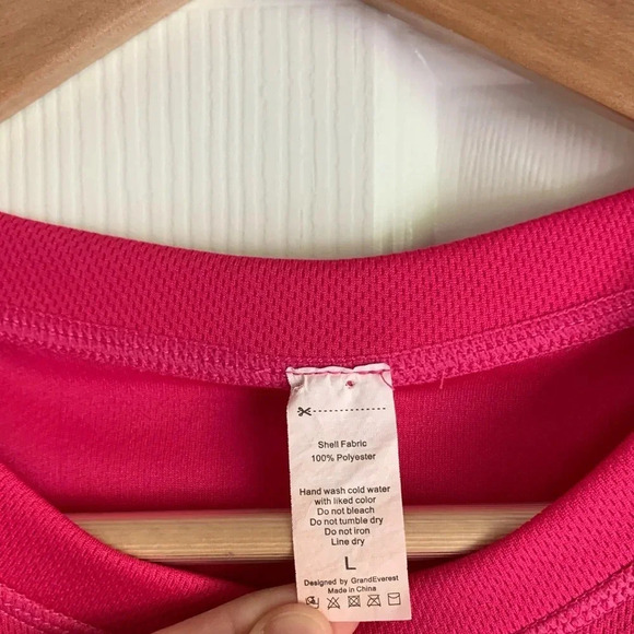 Grand Everest UPF50+ Hot Pink Top Large Sun Protection Hiking Outdoor Gorpcore - Picture 5 of 8